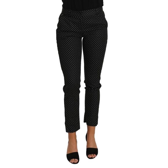 Dolce & Gabbana Dolce Gabbana Pants Polka Dot Style Women Black Jeans & Pants - Picture 1 of 4